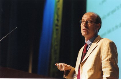 Tim Besley: Giving my Walras Bowley Lecture at the Econometric Society World Congress at UCL in August 2005